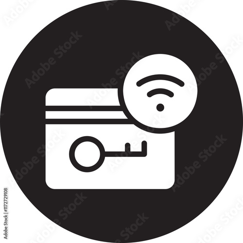 key card glyph icon