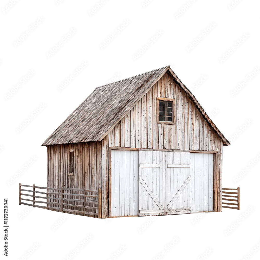 Rustic Weathered Wooden Barn with Distinctive Texture Rustic Weathered Wooden Barn with Distinctive Texture