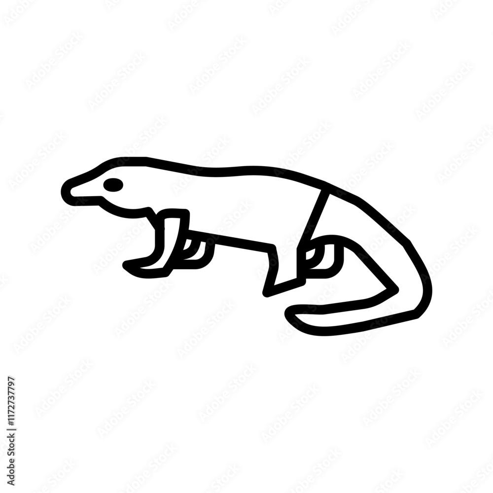 Komodo Dragon Vector Icon