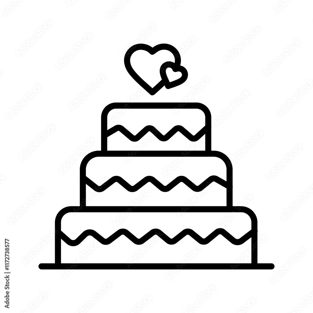 Wedding Cake Vector Icon Wedding Cake Vector Icon