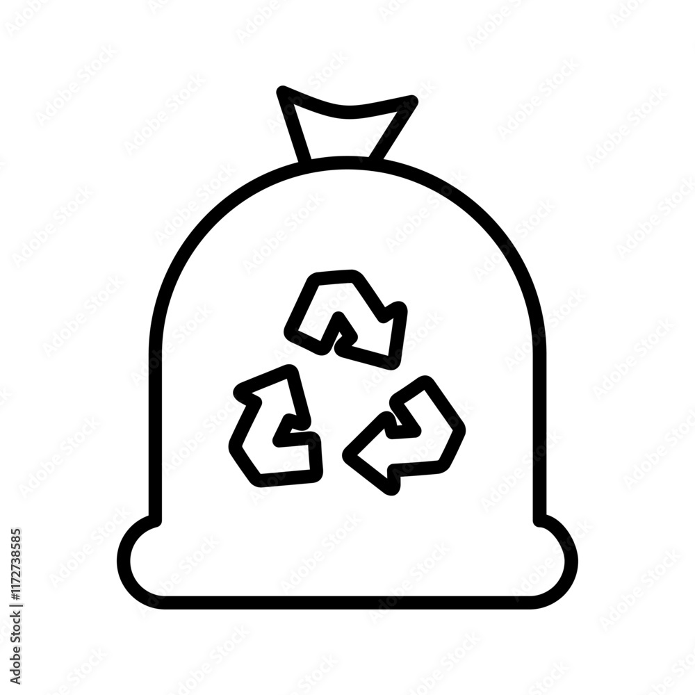Fototapeta premium Trash Bag Vector Icon
