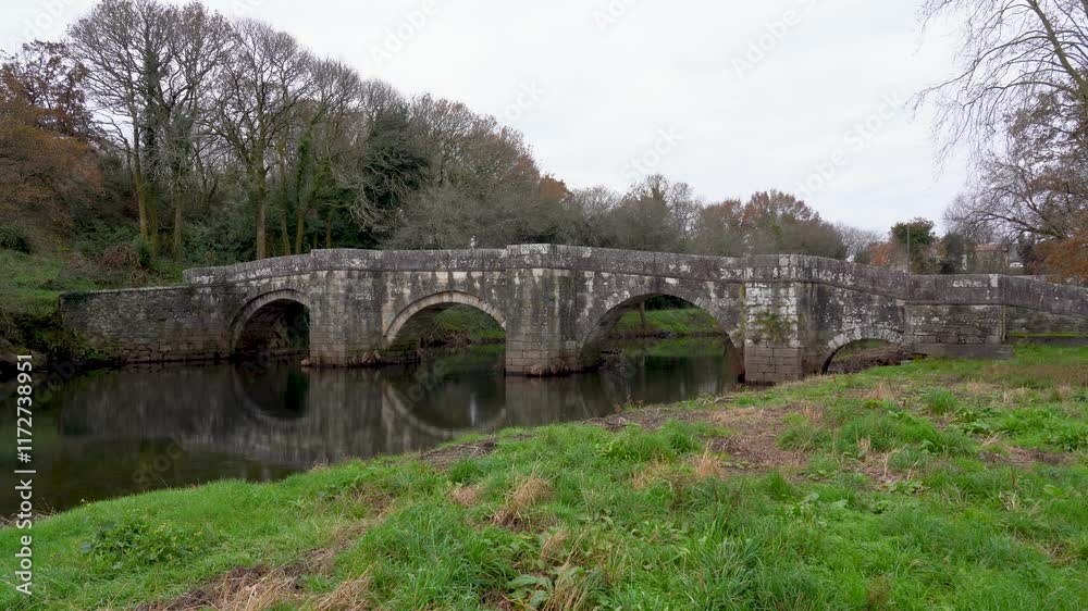 custom made wallpaper toronto digitalPuente romano de Brandomil, La Coruña, Galicia, España. Enero de 2025.