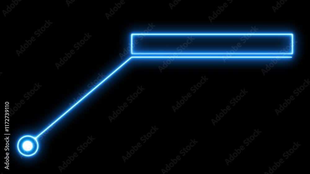 text box neon blue futuristic information label