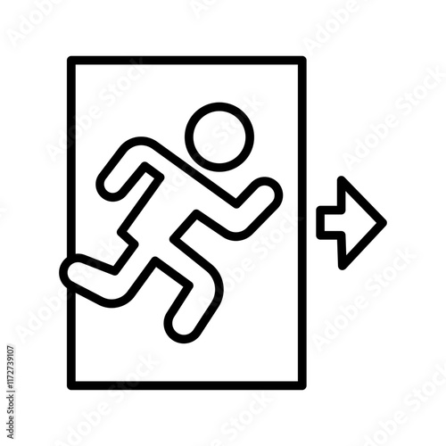 Emergency Exit Vector Icon
