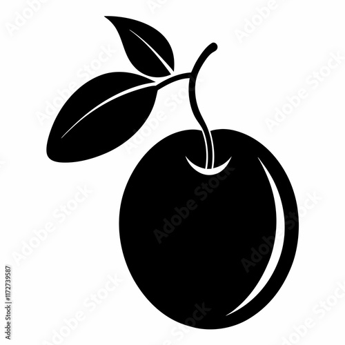 Burdekin Plum Silhouette Minimalist Vector Art