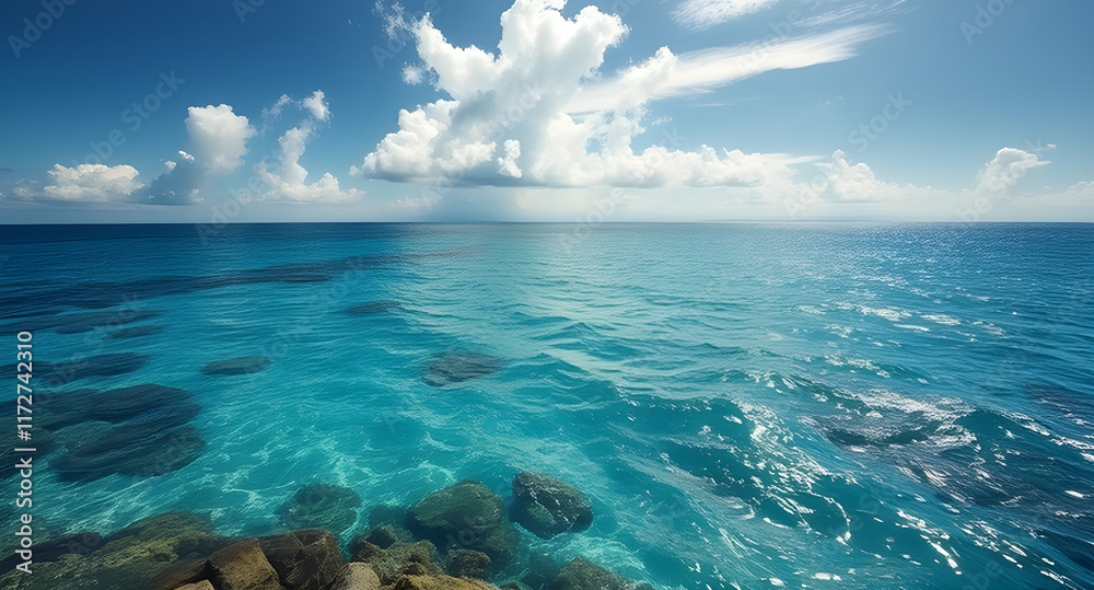 Fototapeta premium Tranquil Summer Ocean Horizon