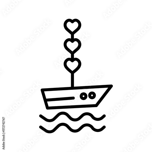 Love Boat Vector Icon