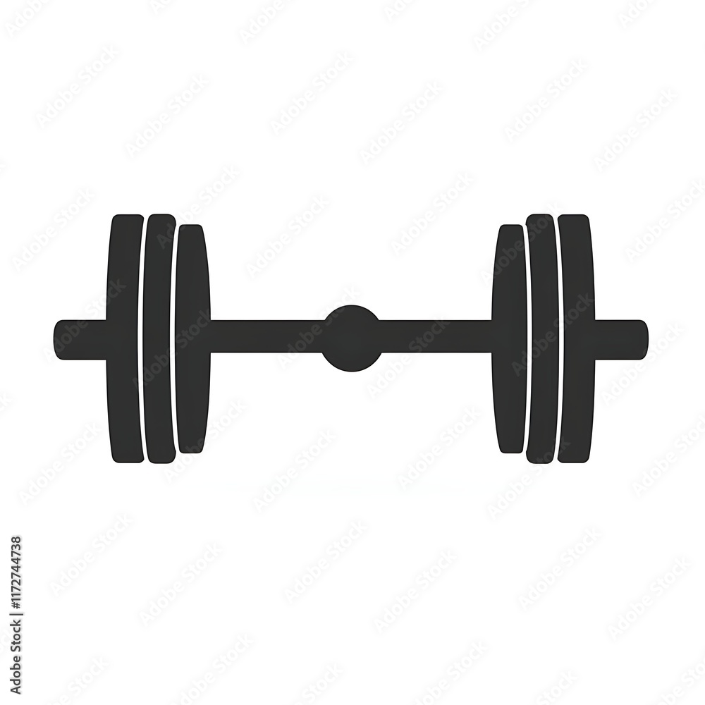 barbell icon simple white background vector barbell icon simple white background vector