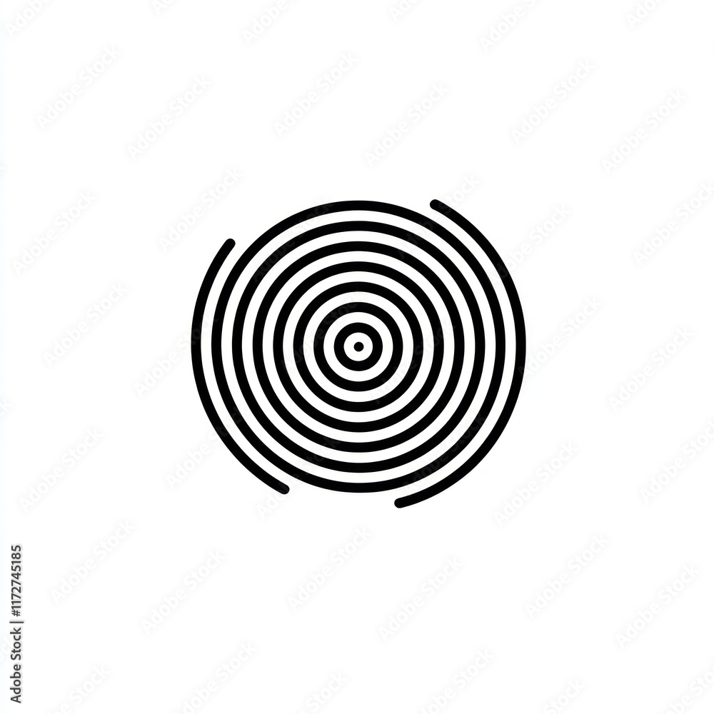 Abstract concentric circles design graphic art Abstract concentric circles design graphic art