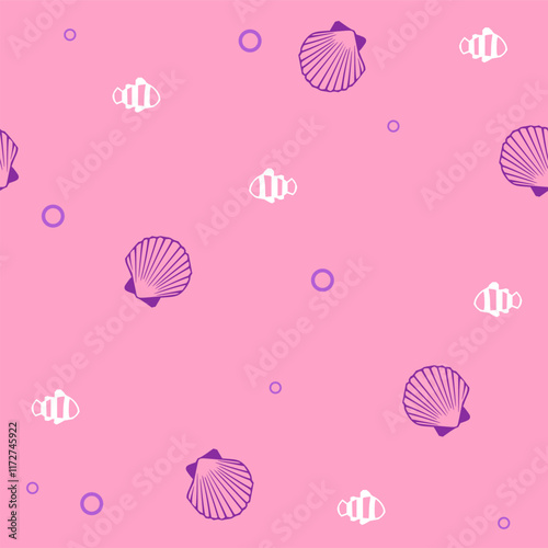 seamless pattern with seaweeds, corals, seashells, starfishes and sea urchin isolated. Underwater bouquet, Illustration for greeting cards,