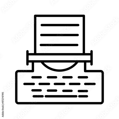 Typewriter Vector Icon