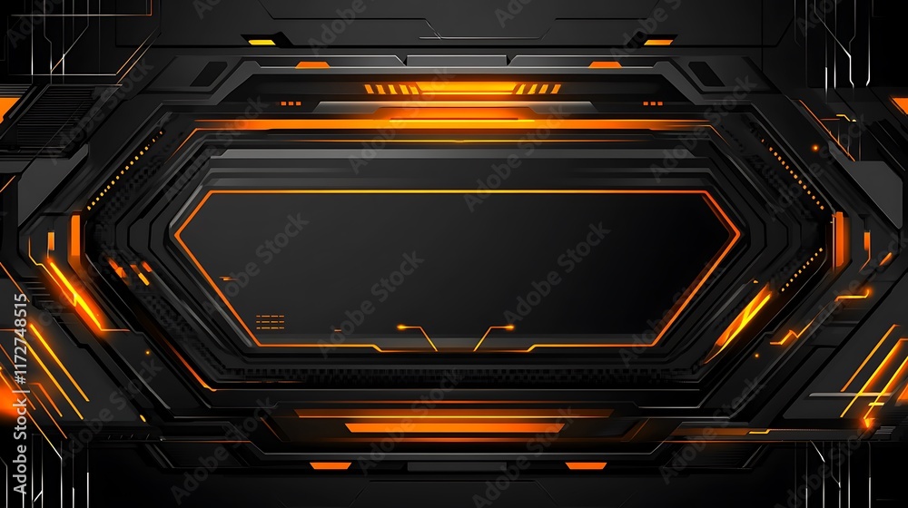 Abstract Orange and Black Tech Design Background Abstract Orange and Black Tech Design Background