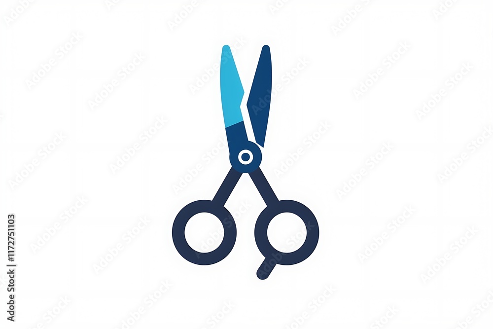 Fototapeta premium scissors icon simple white background vector