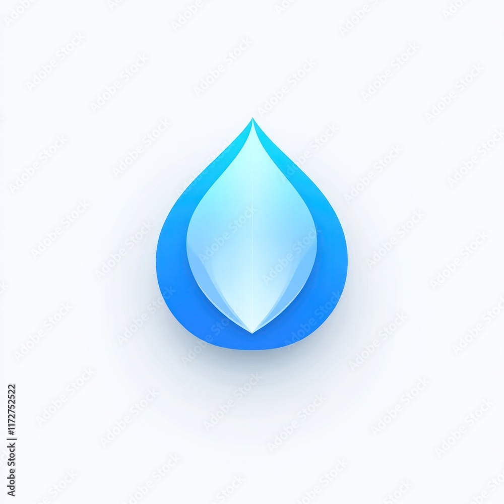 Abstract Blue Water Drop Design Illustration Abstract Blue Water Drop Design Illustration
