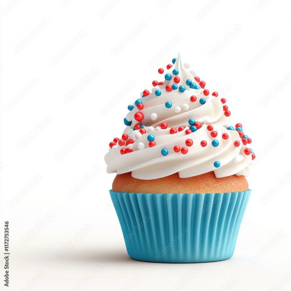 Festive Cupcake with Sprinkles Festive Cupcake with Sprinkles