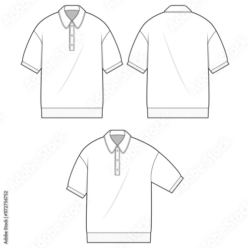 Polo shirt mockup template clothing vector design