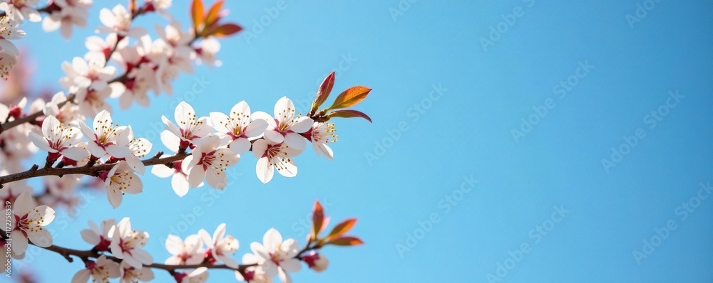 Blooming willow branch against a clear blue sky in spring, nature, blossom, spring Blooming willow branch against a clear blue sky in spring, nature, blossom, spring