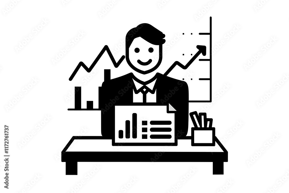 financial advisor icon simple vector white financial advisor icon simple vector white