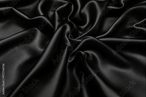 Elegantsatin material with glossy sheen, smooth folds creating a soft texture, presented on a neutral background. Luxurious concept. Ai generative photo