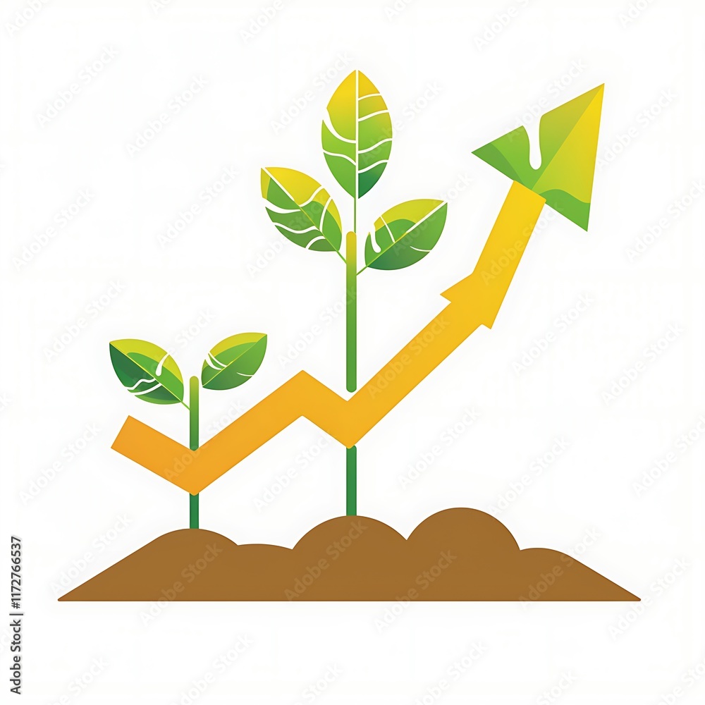 financial growth icon vector white background financial growth icon vector white background