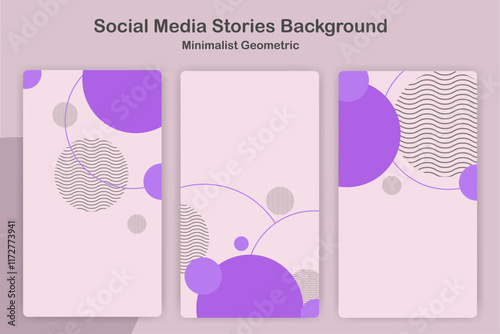 minimalist geometric background in pastel purple