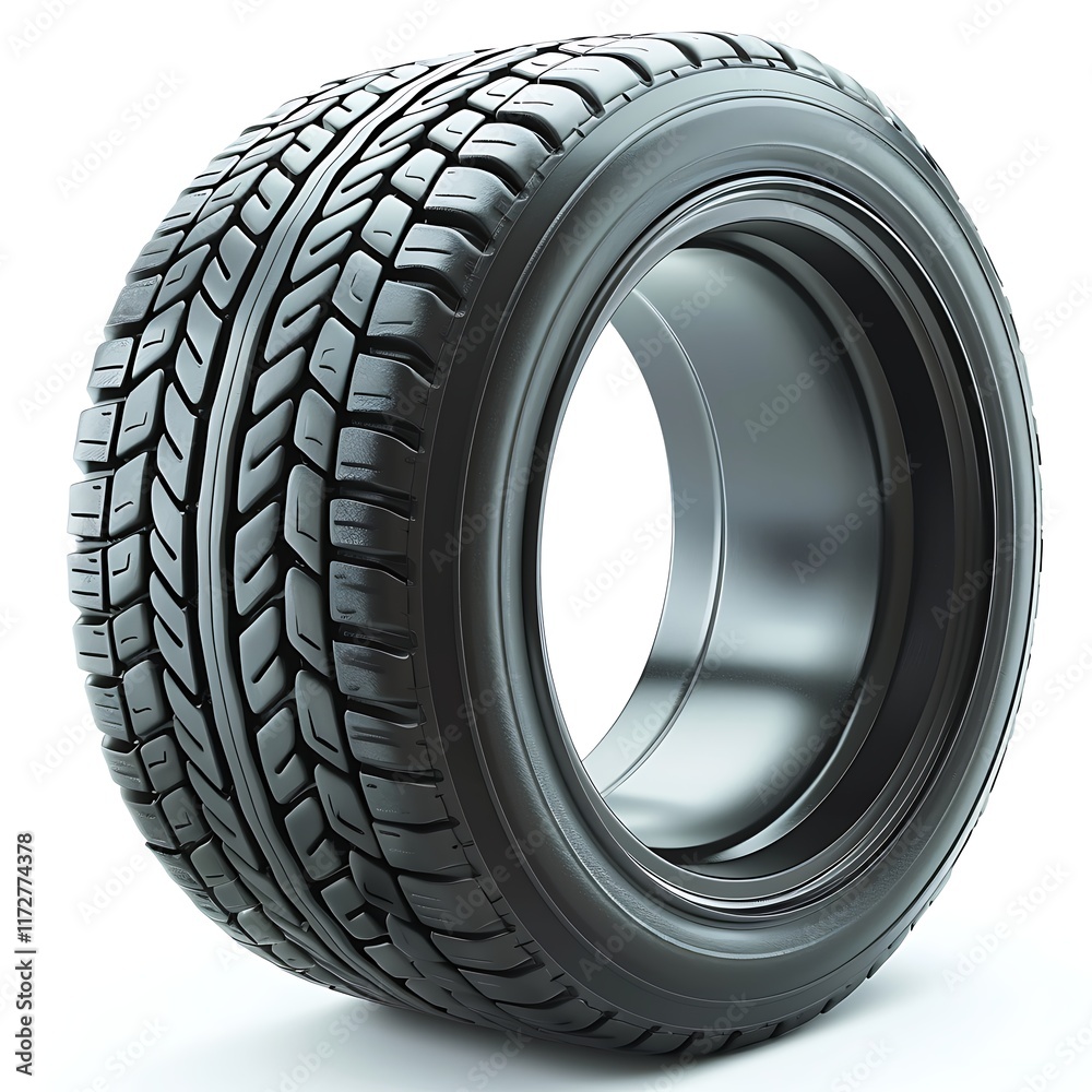 Obraz premium car tire icon white background vector