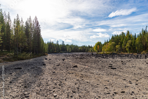 Dried lake at Khibiny mountains knowns as a 