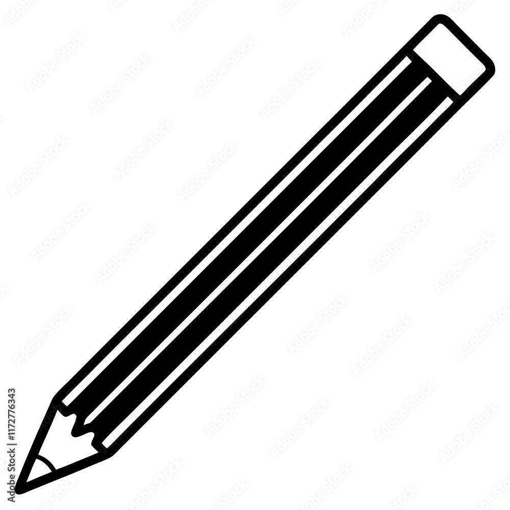 Minimalist Pencil Line Art Vector Design Minimalist Pencil Line Art Vector Design