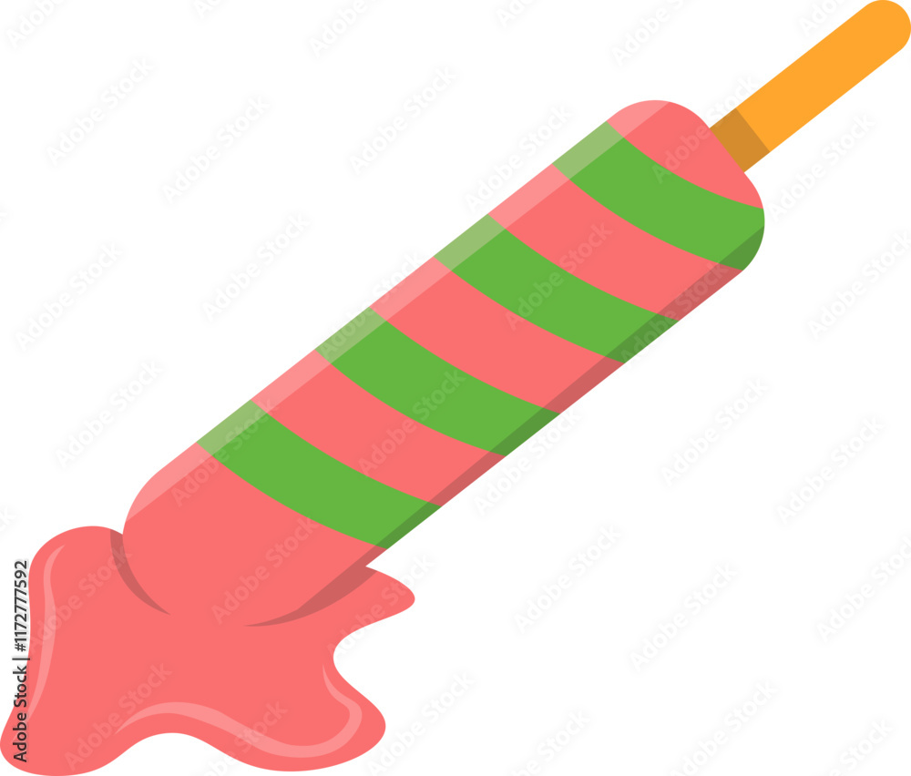 Decorative Element Dropped Ice Cream Illustration For Templet Design Decorative Element Dropped Ice Cream Illustration For Templet Design