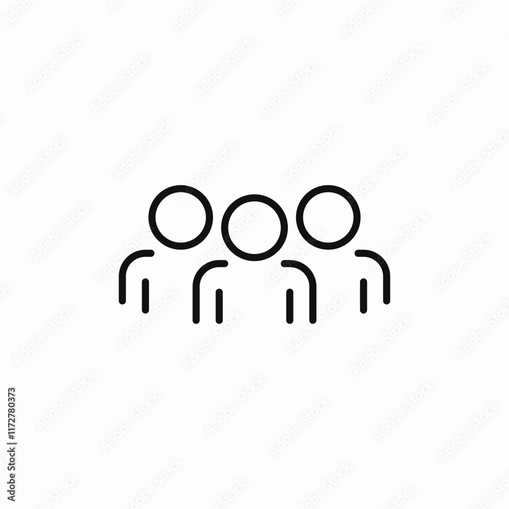 Team group people users icon vector sign Team group people users icon vector sign