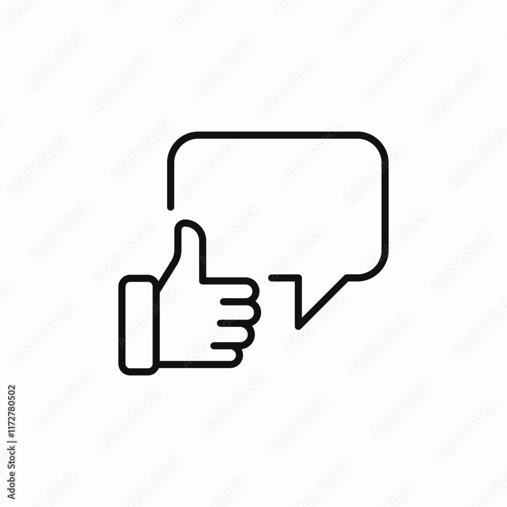 bubble speech feedback like icon vector sign bubble speech feedback like icon vector sign