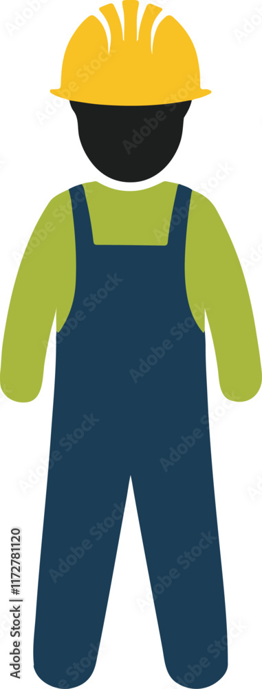 Factory worker man icon vector on white background. Factory worker man icon vector on white background.