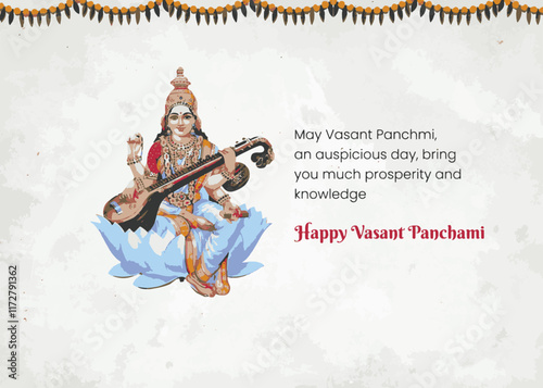 Maa saraswati vina, Happy vasant or basant panchami