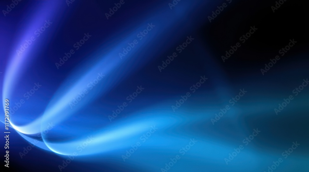 Fototapeta premium Esoteric light rays in blue shades creating a smooth abstract background