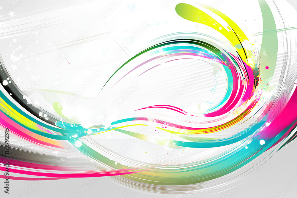 Abstract Whimsical Swirls: A vibrant, dynamic composition of colorful, flowing lines and sparkles creates an energetic and playful abstract design. Perfect for backgrounds or design elements. Abstract Whimsical Swirls: A vibrant, dynamic composition of colorful, flowing lines and sparkles creates an energetic and playful abstract design. Perfect for backgrounds or design elements.