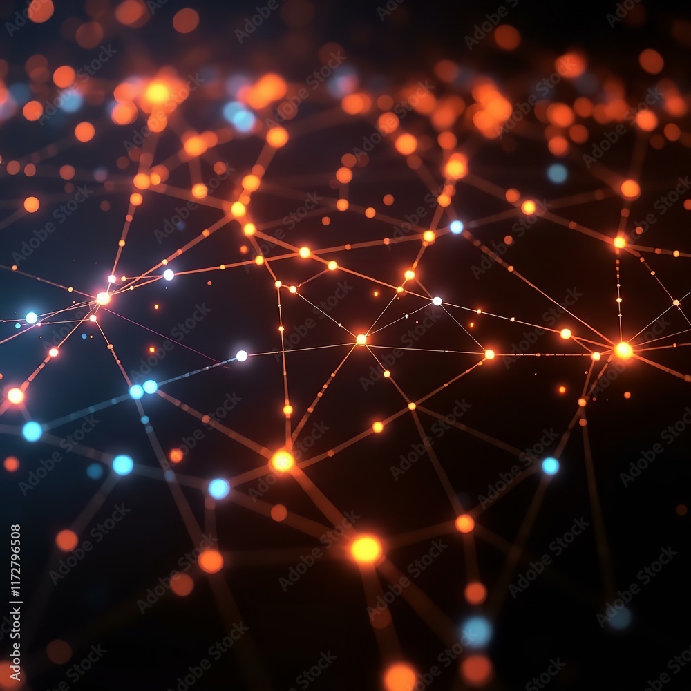 Fototapeta premium Network Topology | Graph Theory | Connectivity | Data Visualization | Abstract Network | Abstract Background