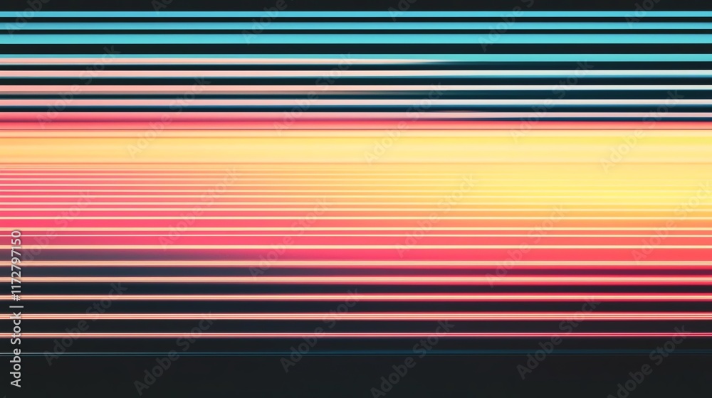 Vibrant linear gradient with horizontal stripes in diverse colors and shades.