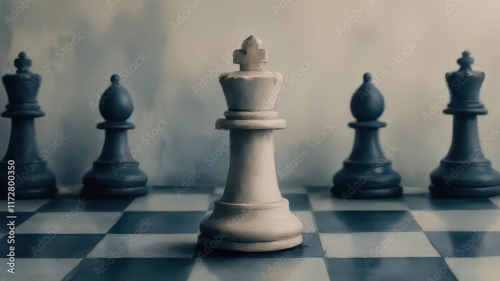 Chess King Strategy Game Board. Chess King Strategy Game Board.