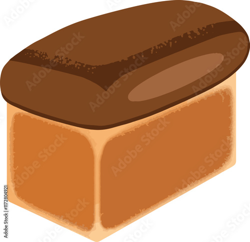 choco bread vector, isolated on white background