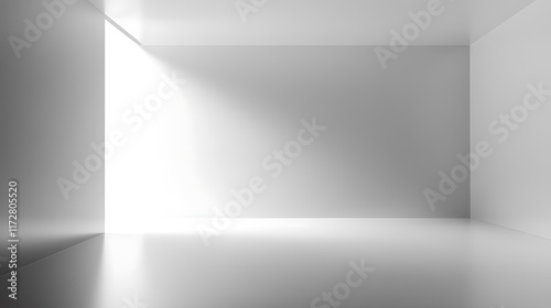 Wallpaper Mural Bright Light Illuminates a Minimalist Empty Room Torontodigital.ca