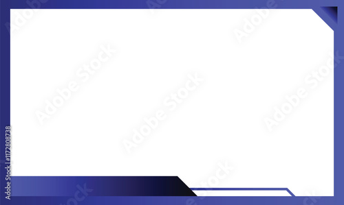 Geometric Twitch Overlay Frame on with Modern Gradient Design
