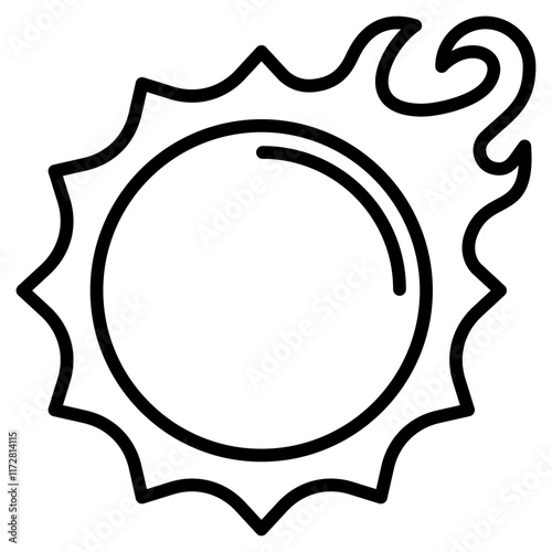 Solar flare icon