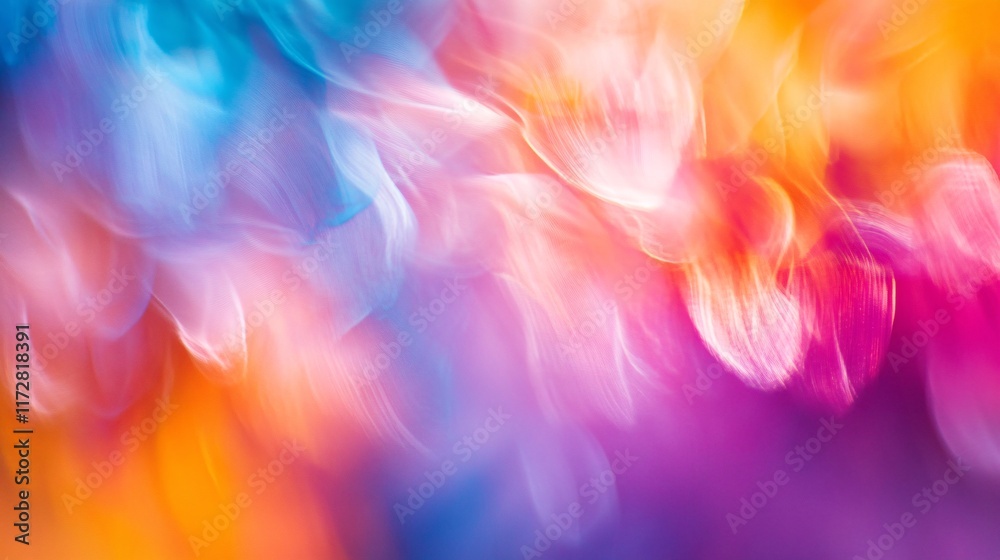 Fototapeta premium Vibrant abstract hues blend seamlessly in a colorful display of soft gradients.