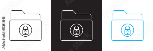 Files folder permission icon . Document access vector .  Secret archive sign business concept. isolated on white and black background. vector illustration. EPS 10