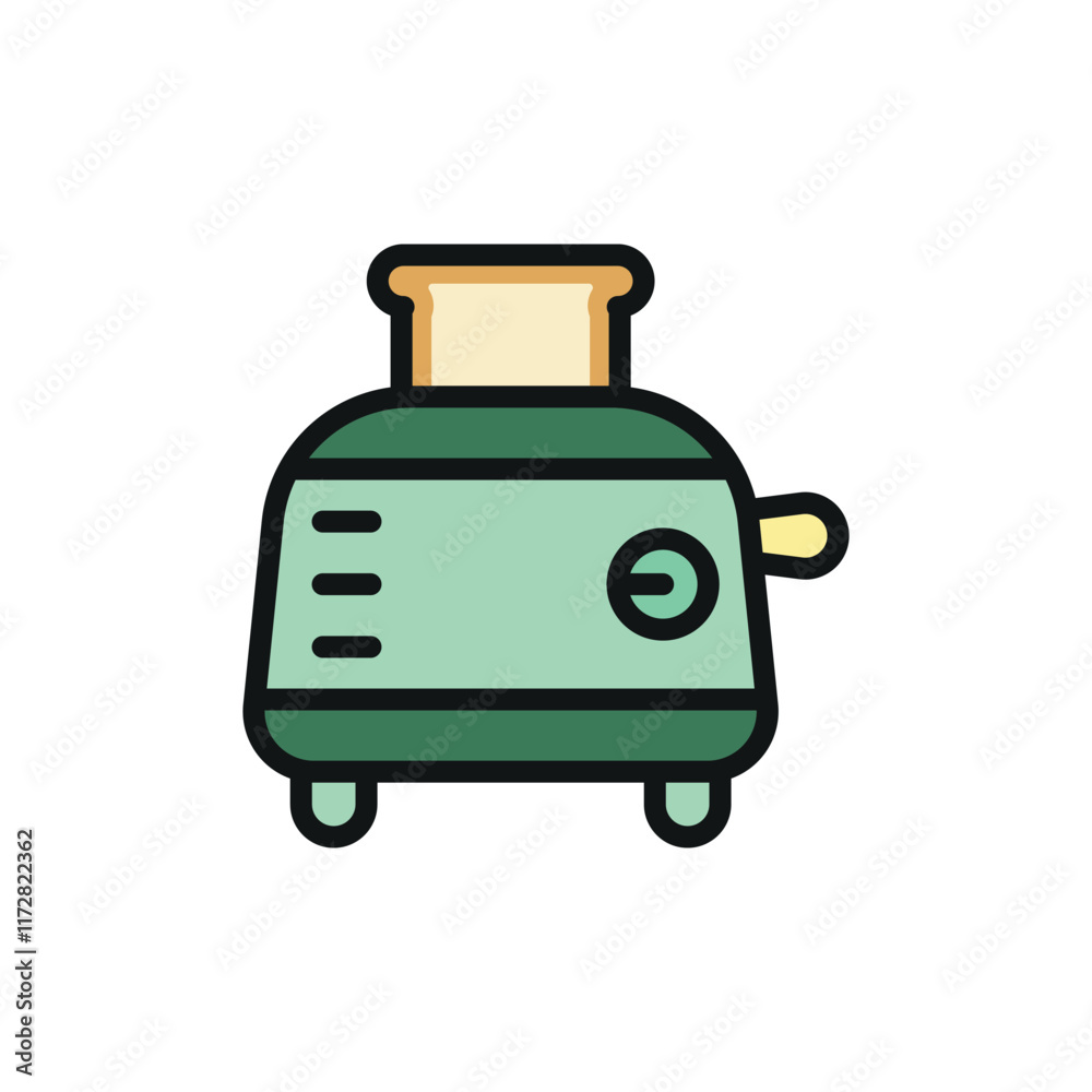 Obraz premium Toaster icon with a sleek and modern design, perfect for enhancing culinary, kitchenware, or lifestyle-themed projects