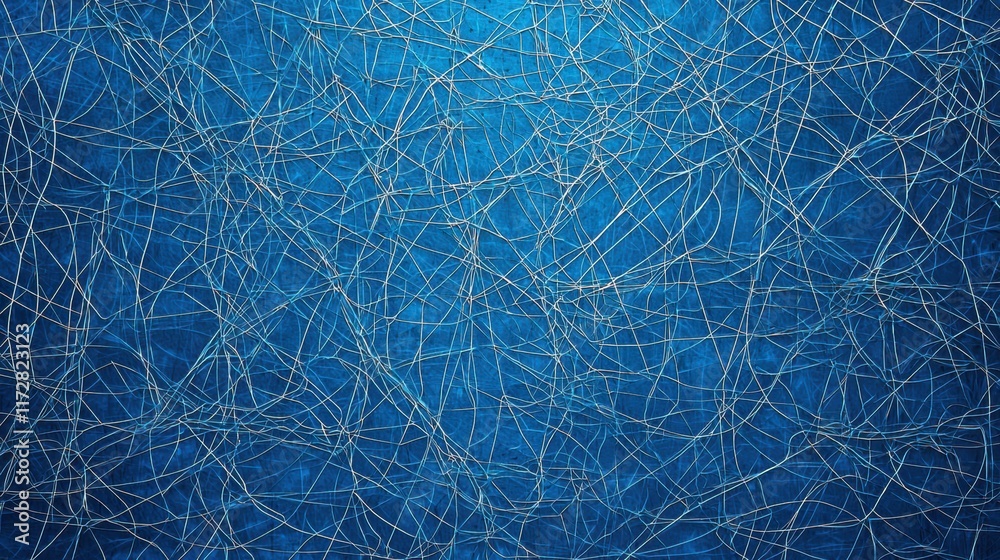 Obraz premium Textured Blue Background with Twisted Lines and Abstract Patterns