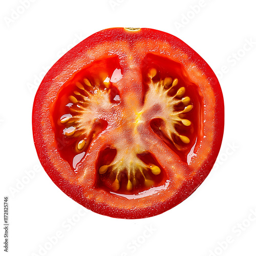 Tomato slices without background