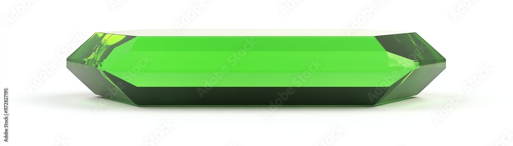 Green crystal on white isolate background. Green crystal on white isolate background.