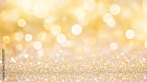 A shimmering gold bokeh background, creating a warm and festive ambiance.