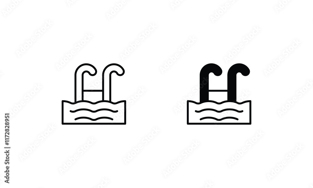 Swiming Pool icons set vector stock illustration Swiming Pool icons set vector stock illustration
